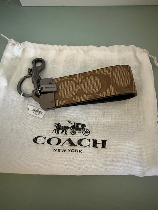 Coach Accessories - Coach KeyChain with Gunmetal Hardware NWT